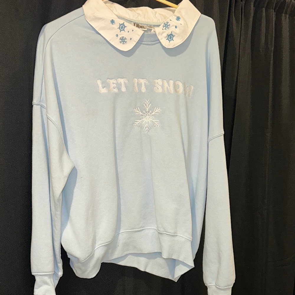 Light Blue 'Let It Snow' Sweater